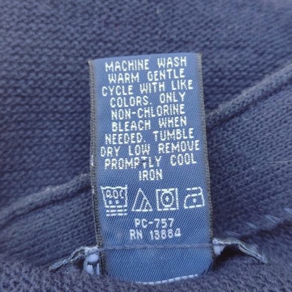 Vintage IZOD Navy Grandpa Cardigan 2XL - Picture 6 of 8